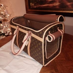 SOLD ❤️ Monogram Leather Luxury Dog Carrier